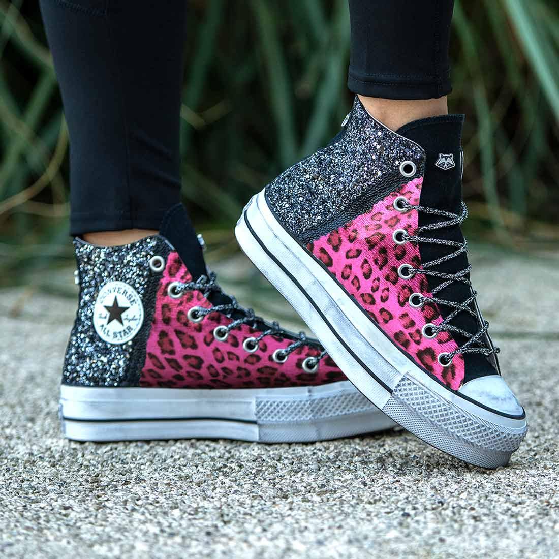 Converse All Star Platform Leopardate Rosa - Outlet - immagine 7