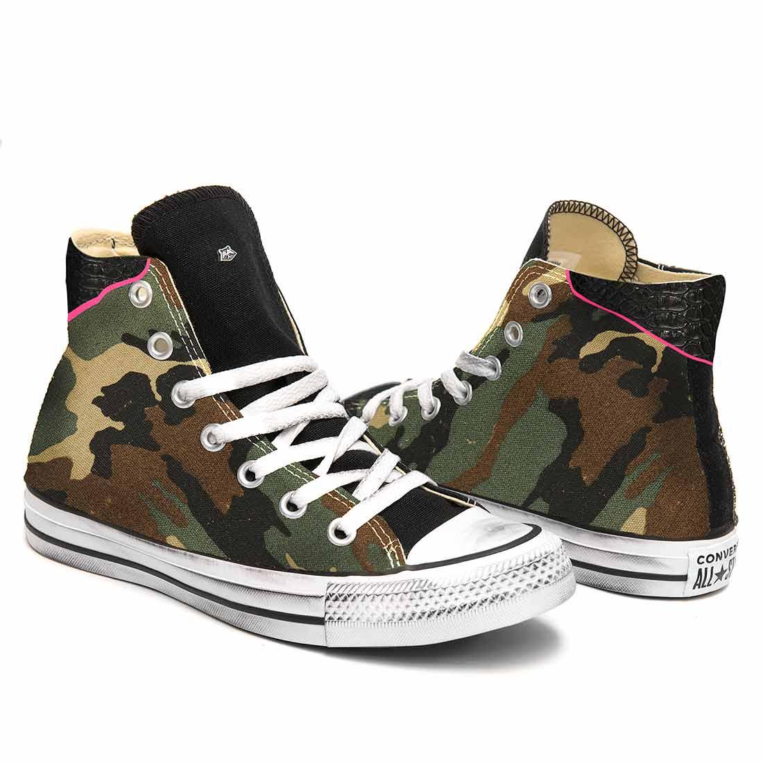 Converse All Star alte Militari Rosa Fluo - immagine 4
