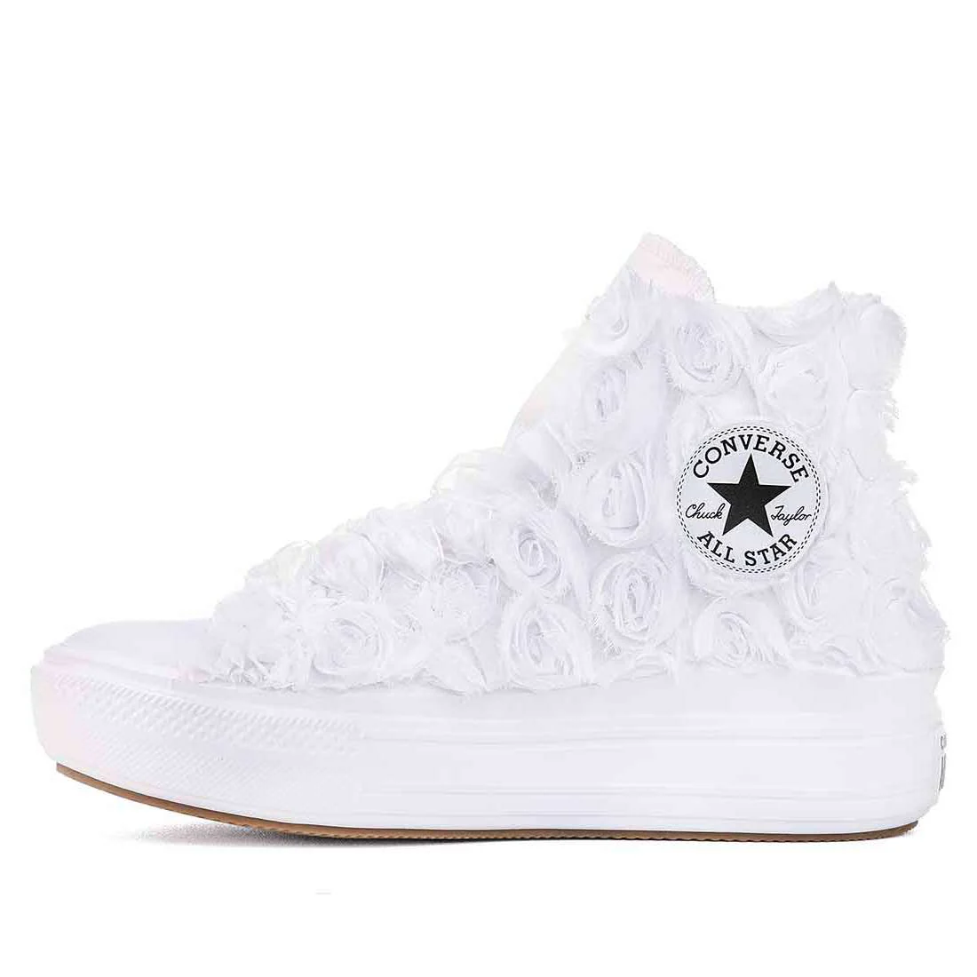 Converse All Star Alte Move Rose Bianche - Sposa - immagine 4