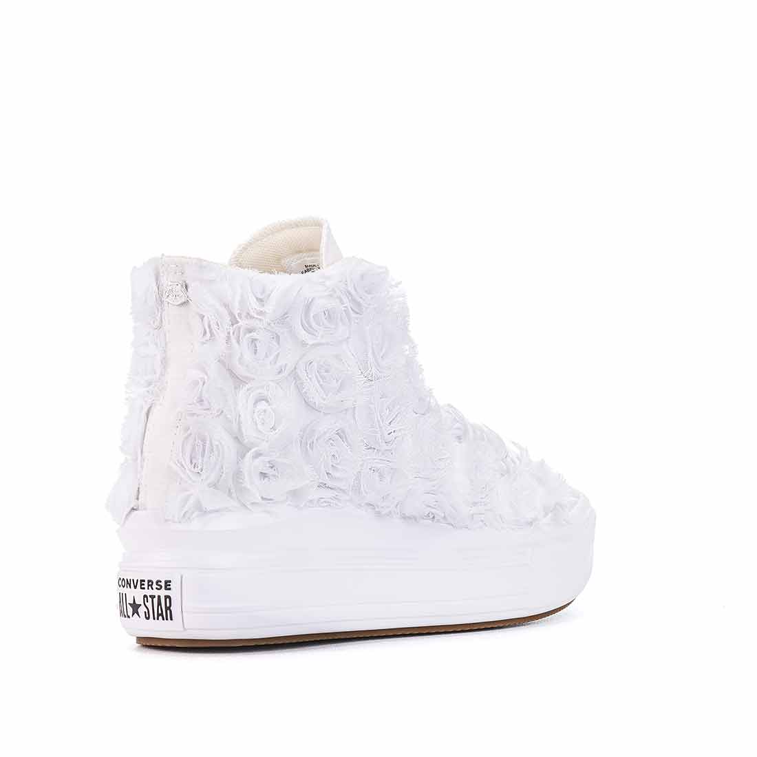 Converse All Star Alte Move Rose Bianche - Sposa - immagine 5