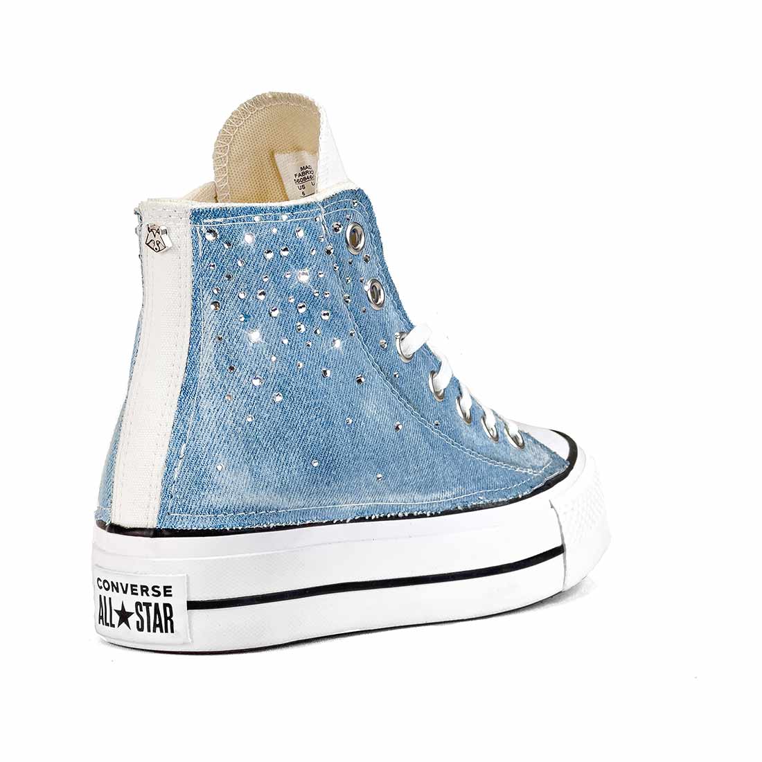Converse All Star Platform Denim e Strass - immagine 3