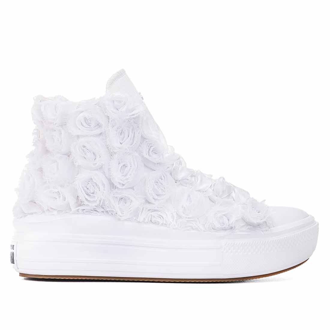 Converse All Star Alte Move Rose Bianche - Sposa - immagine 2