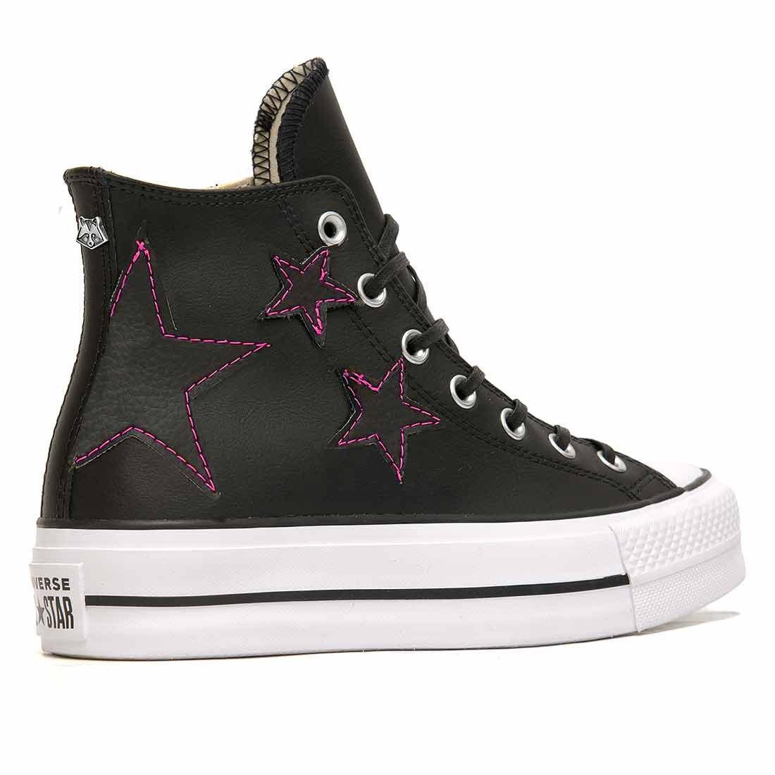 Converse All Star Platform in Pelle con Stelle Nere - immagine 5