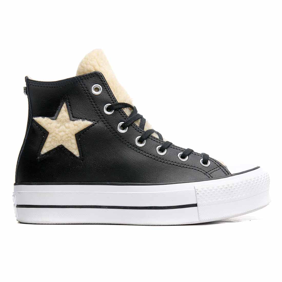 Converse All Star Platform in Pelle con Stella Teddy - immagine 2