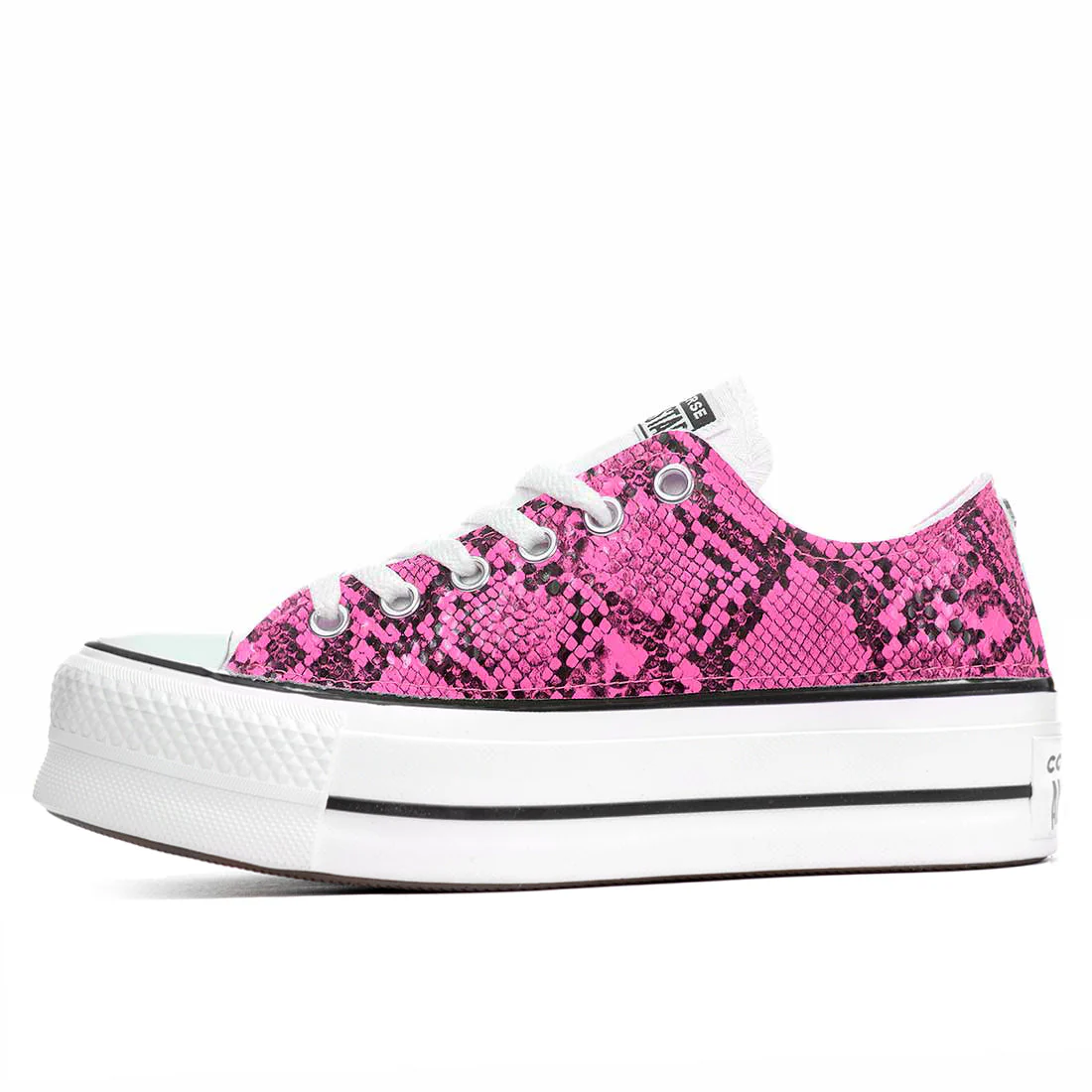 Converse All Star Basse Platform - Pitone Rosa Fluo - Outlet - immagine 3
