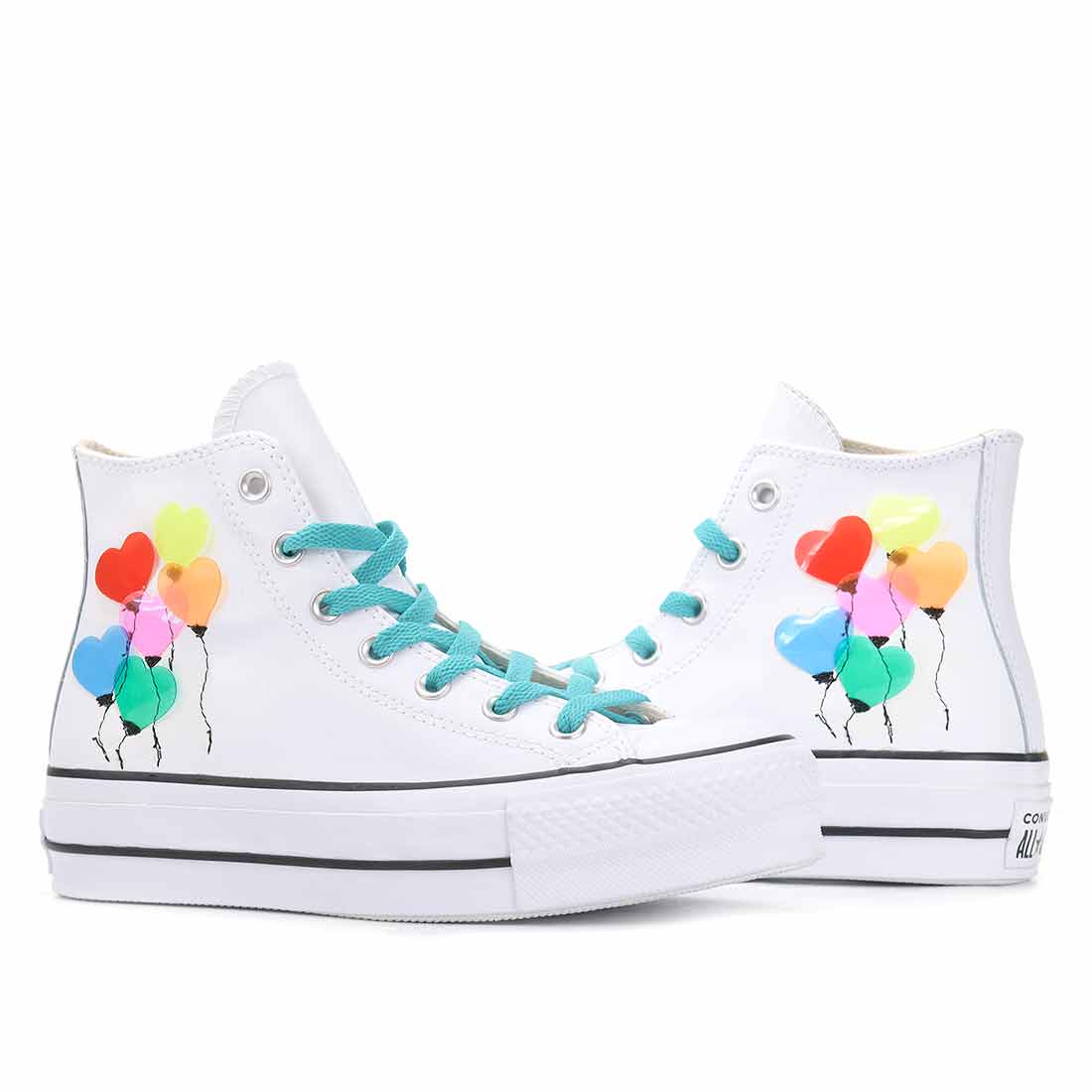 Converse All Star Platform con Cuori Colorati - immagine 5