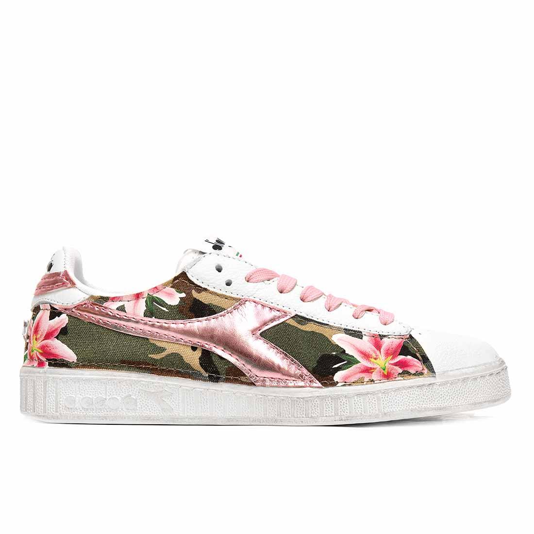 Diadora Game Low Camo e Fiori Rosa - immagine 2