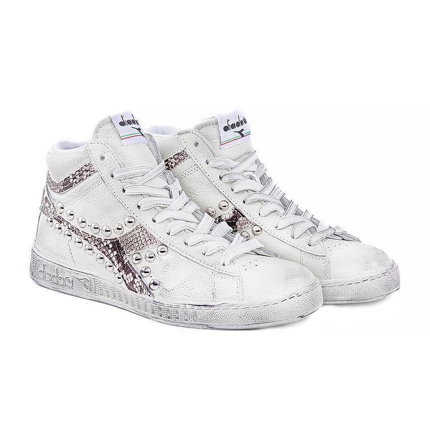 Diadora Game L High Pitonate con Borchie (Animalier Pitone Borchiate) - immagine 5