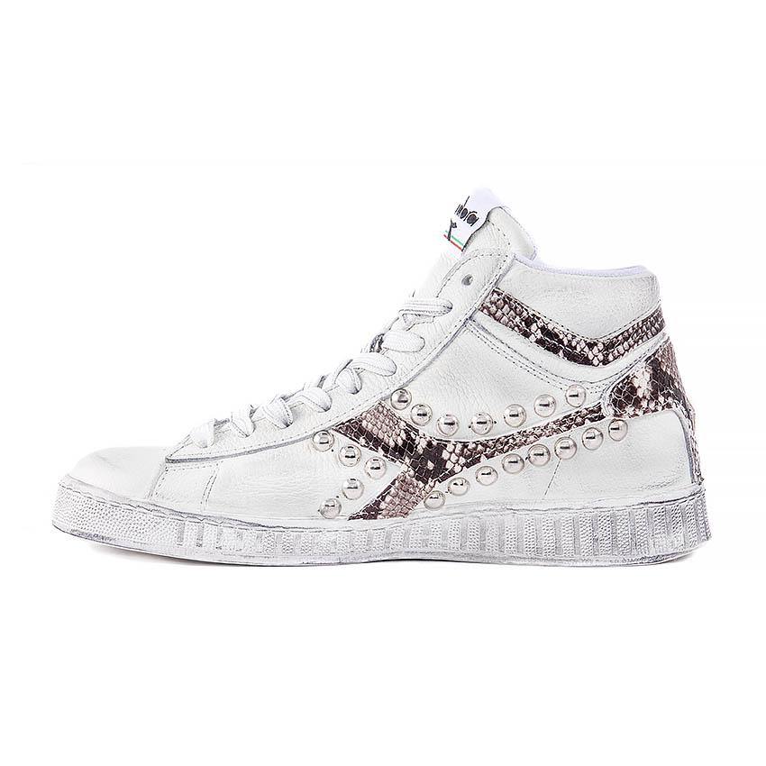 Diadora Game L High Pitonate con Borchie (Animalier Pitone Borchiate) - immagine 3