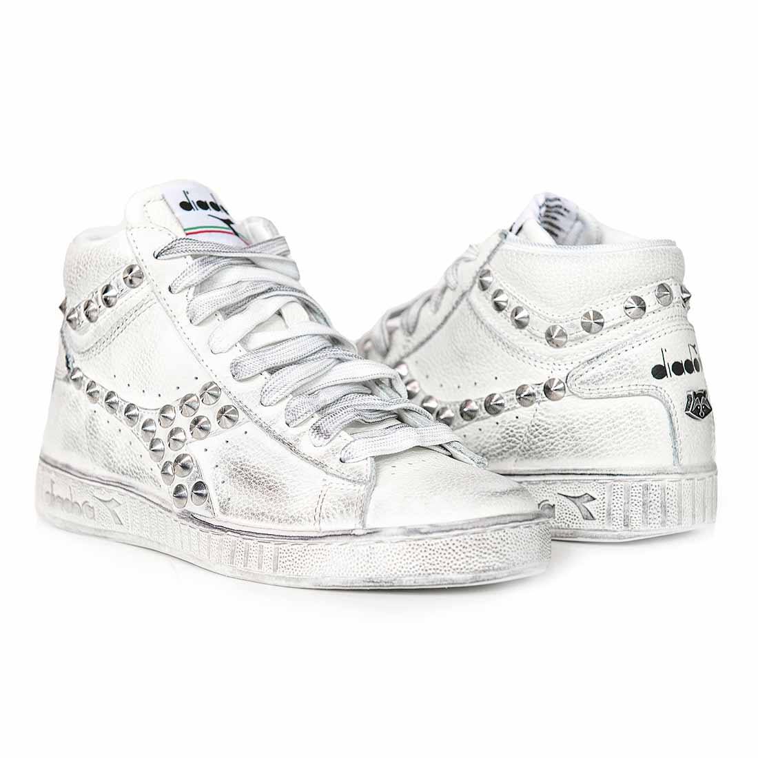 Diadora Game High con Borchie a Cono Argento - immagine 6