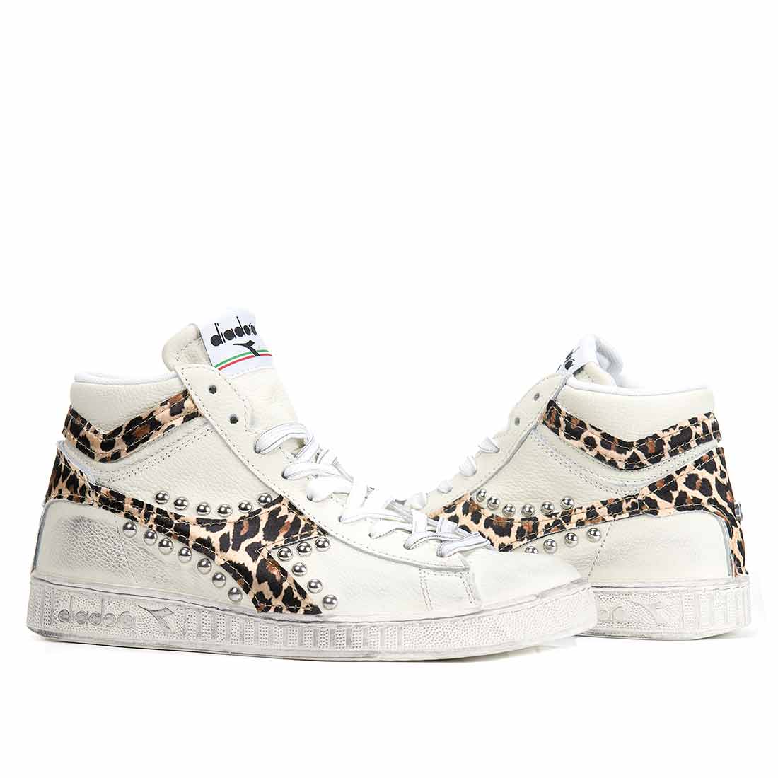 Diadora Game L High Leopardate con Borchie (Animalier Maculate) - immagine 6