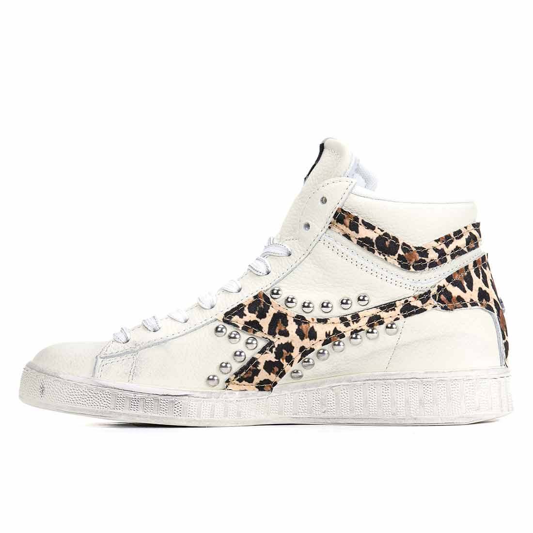 Diadora Game L High Leopardate con Borchie (Animalier Maculate) - immagine 4