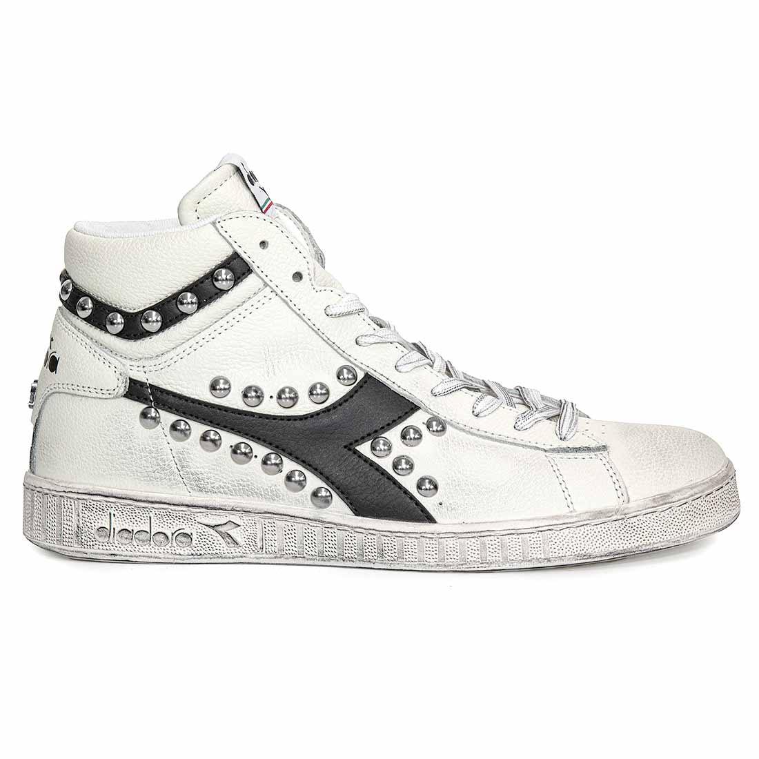 Diadora Game L High con Borchie (Borchiate) - Nere - immagine 2