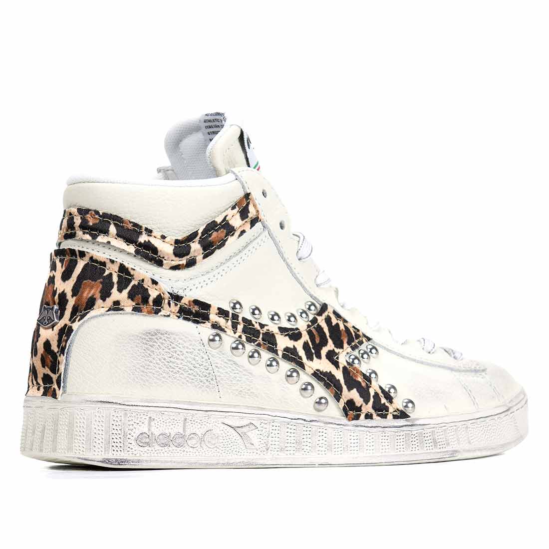 Diadora Game L High Leopardate con Borchie (Animalier Maculate) - immagine 5