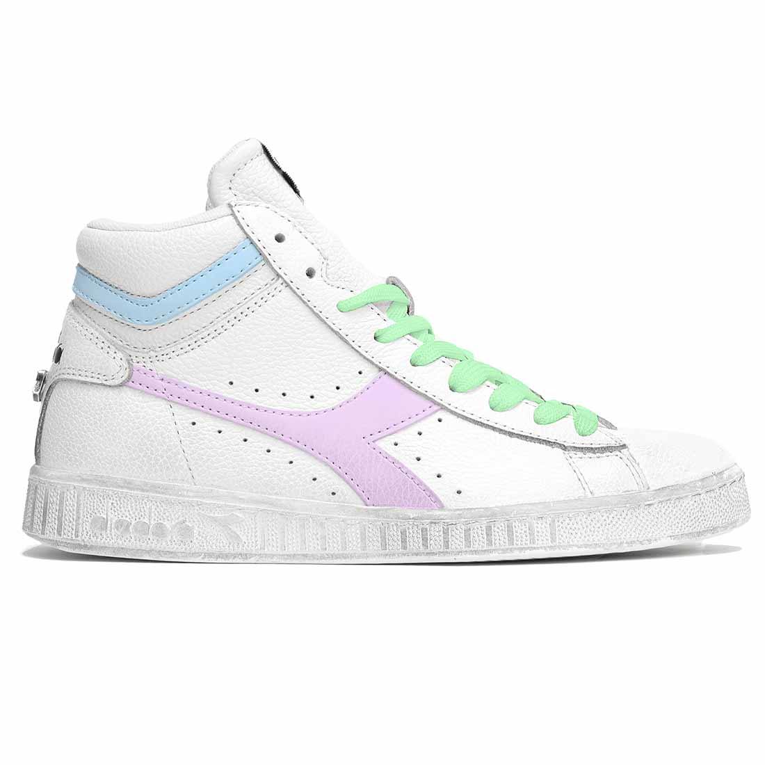 Diadora Game High Viola Pastello e Azzurro Pastello - immagine 2