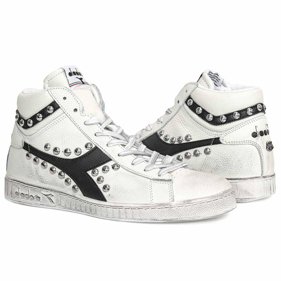 Diadora Game L High con Borchie (Borchiate) - Nere - immagine 5