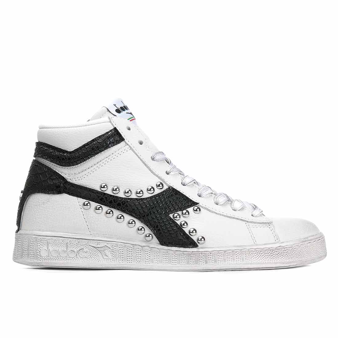Diadora Game High Borchiate Pitone Nero - immagine 2