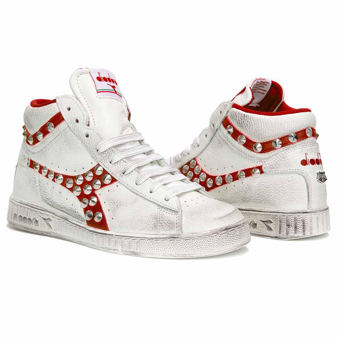 Diadora Game High con Borchie a Cono - Rosse - immagine 6