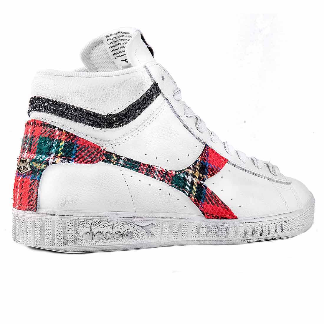 Diadora Game L High Scozzesi - Tartan Scozzese e Glitter Nero - immagine 4