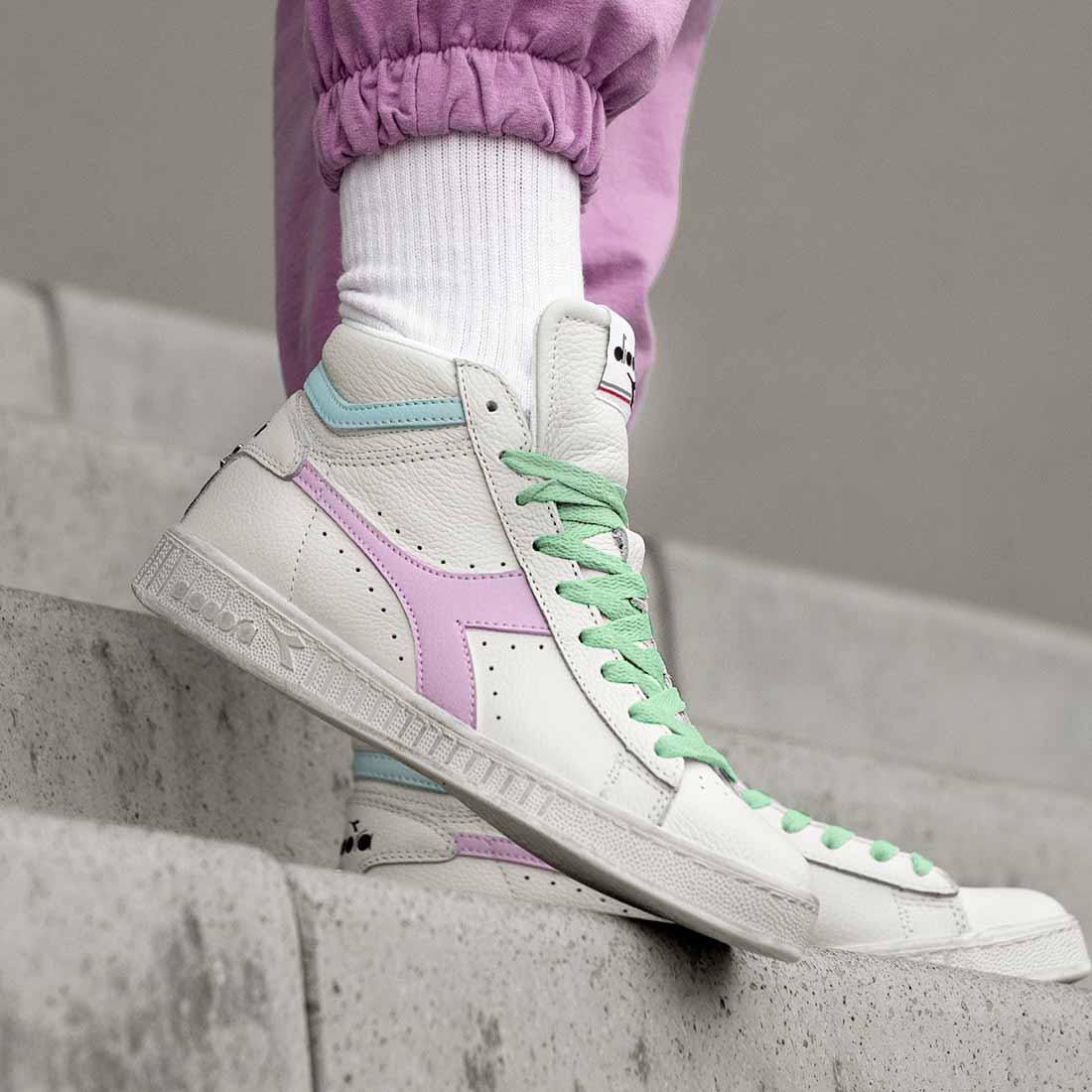 Diadora Game High Viola Pastello e Azzurro Pastello - immagine 6
