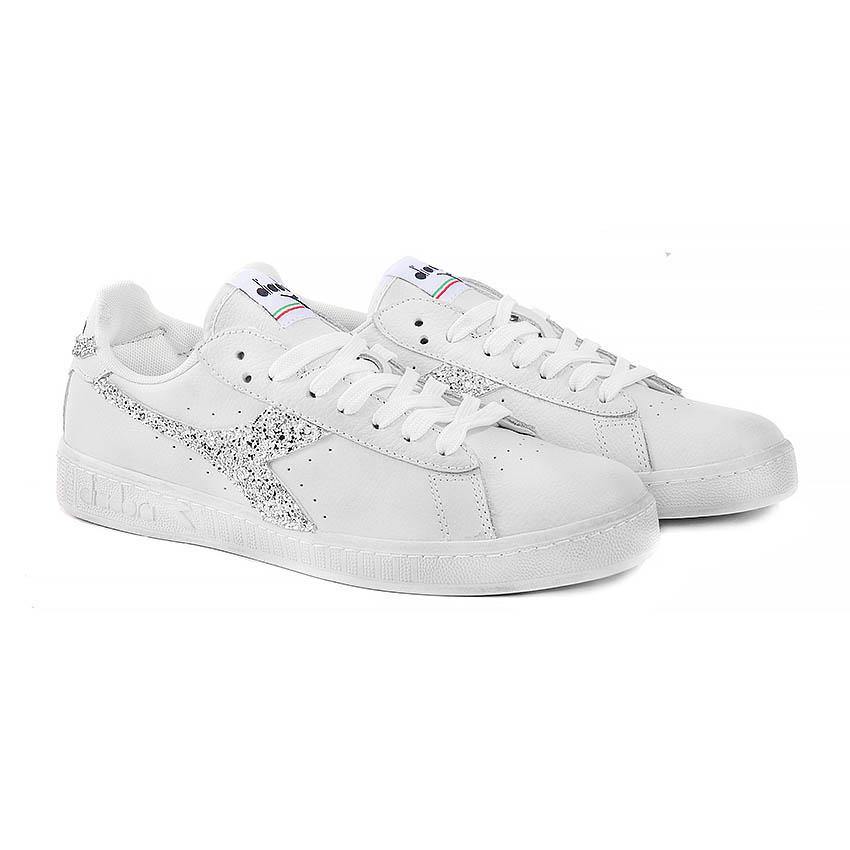 Diadora Game L Low con Glitter Argento - Outlet - immagine 5
