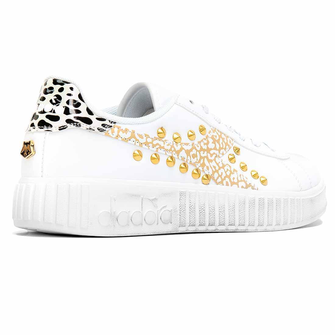 Diadora Game Platform Maculate con Borchie Oro - Outlet - immagine 4