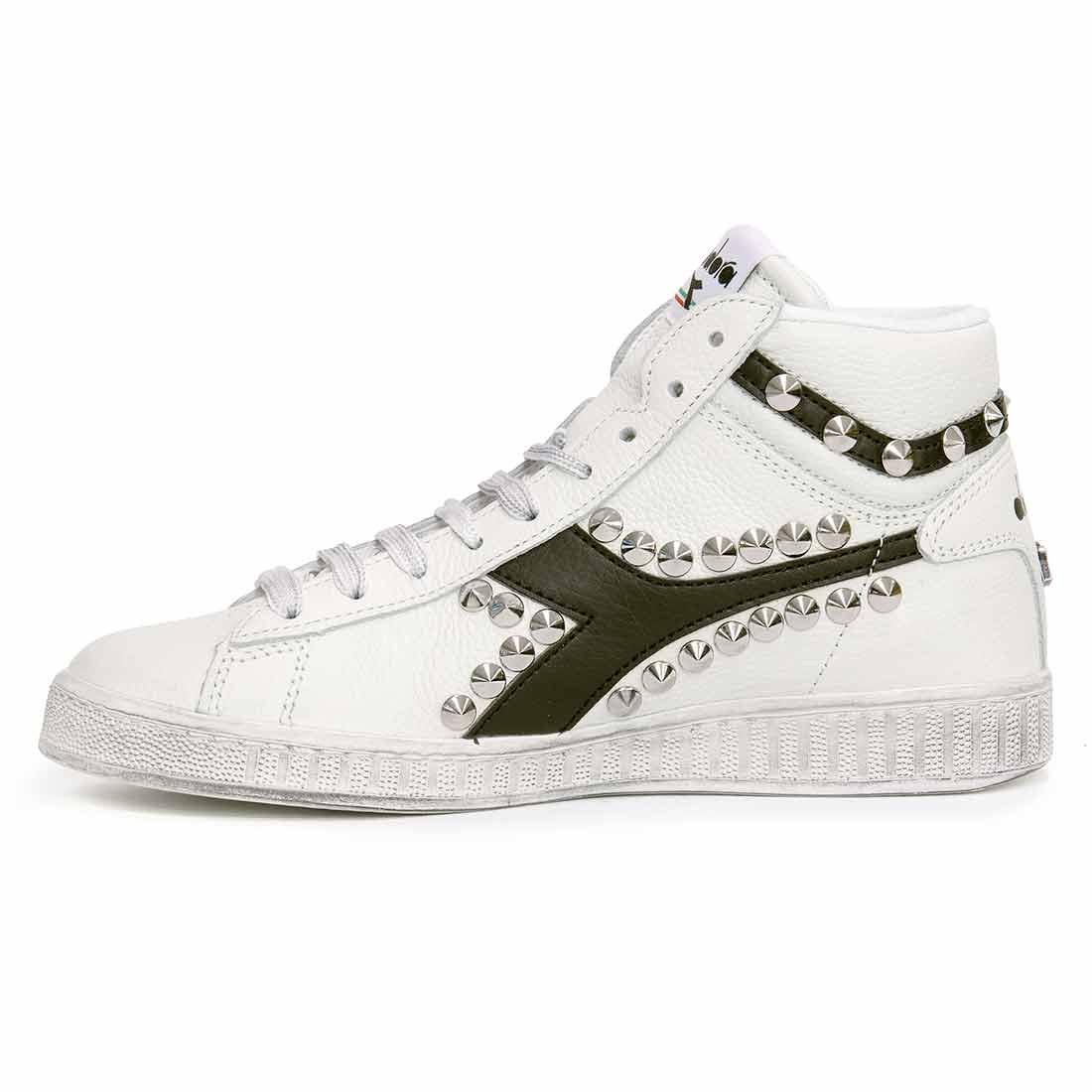Diadora Game High con Borchie a Cono - Nere - immagine 4