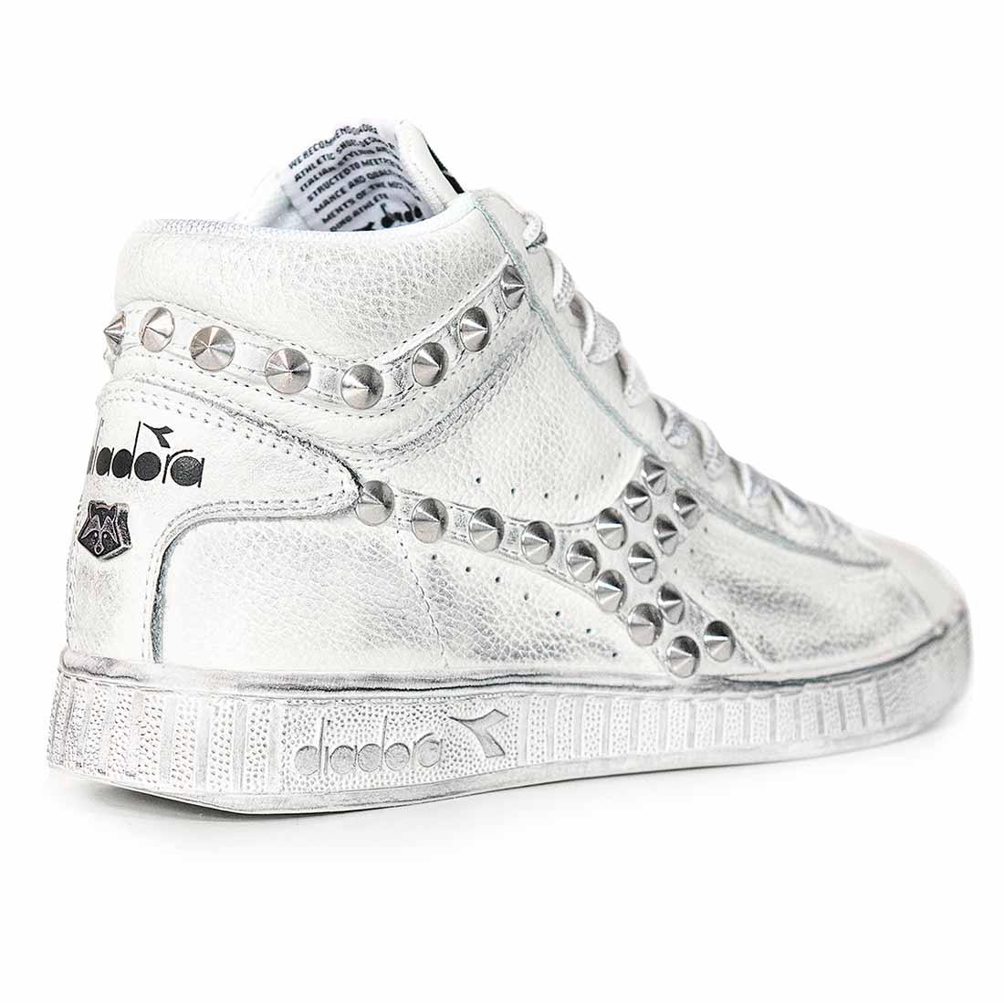 Diadora Game High con Borchie a Cono Argento - immagine 5