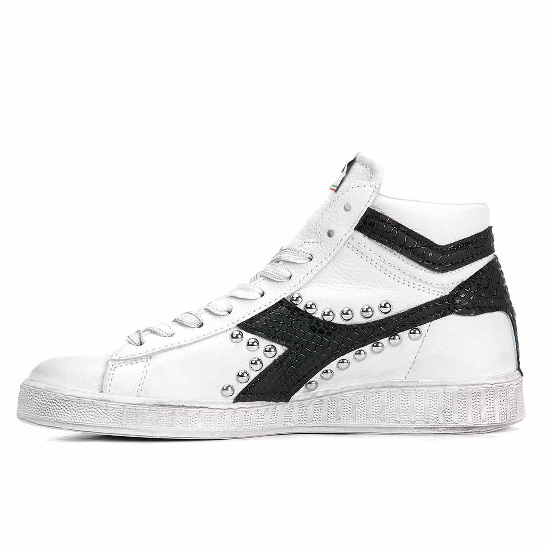 Diadora Game High Borchiate Pitone Nero - immagine 3