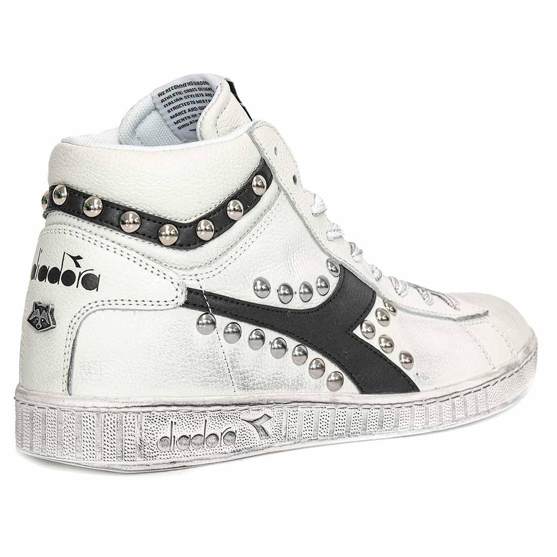 Diadora Game L High con Borchie (Borchiate) - Nere - immagine 4