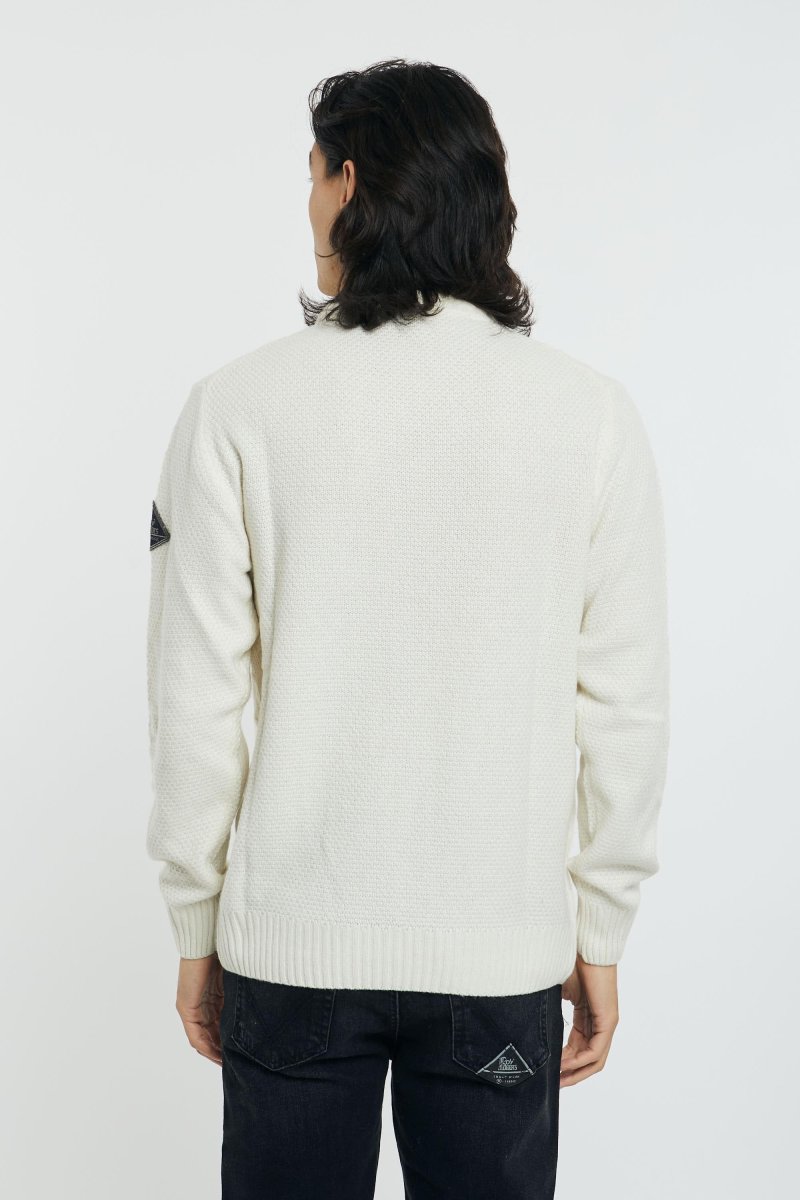 Maglia girocollo a treccia - immagine 7