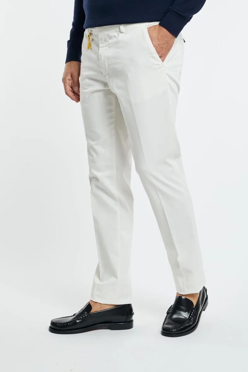 Pantalone slim in cotone stretch - immagine 4