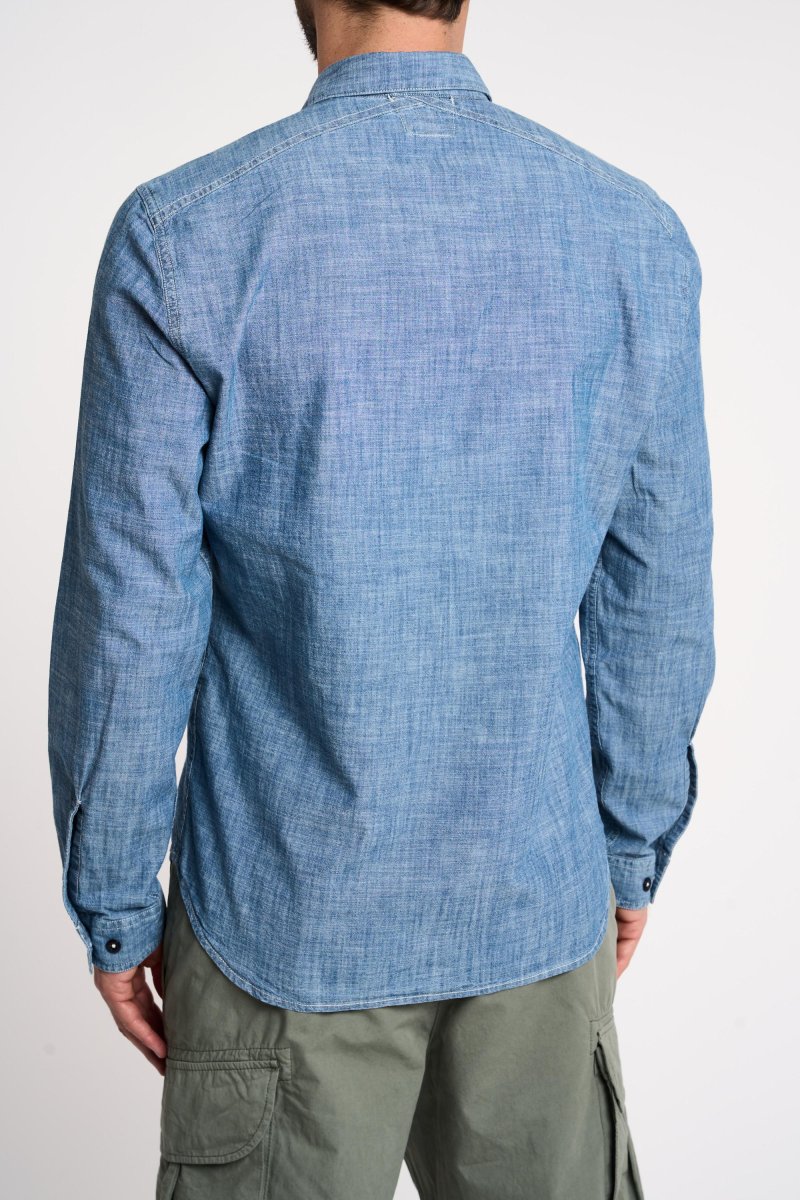 Camicia con logo in Chambray - immagine 6
