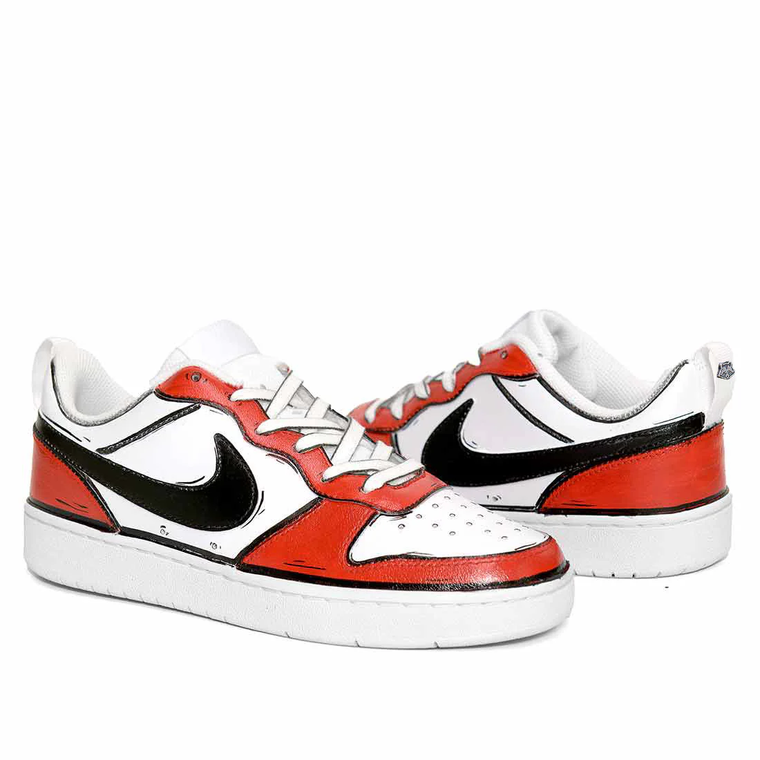 Nike Court Cartoon - Disegnate 2D - Rosse e Nere - immagine 3