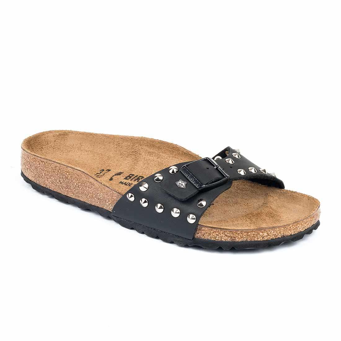Personalizzazione Birkenstock Madrid con Borchie a cuneo color Argento - Nere - Outlet - immagine 4