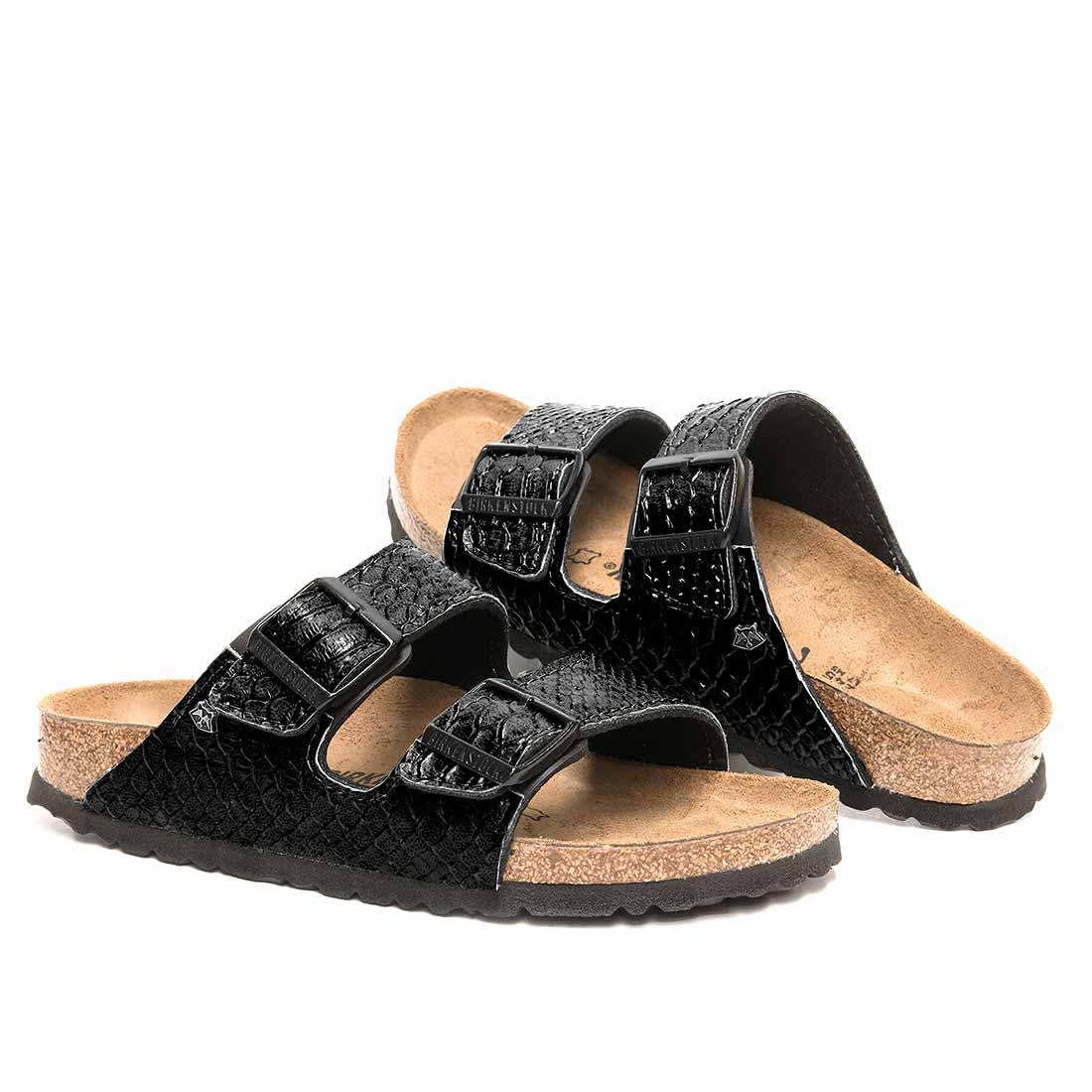 Personalizzazione Birkenstock Arizona Pitone - Nere - immagine 2