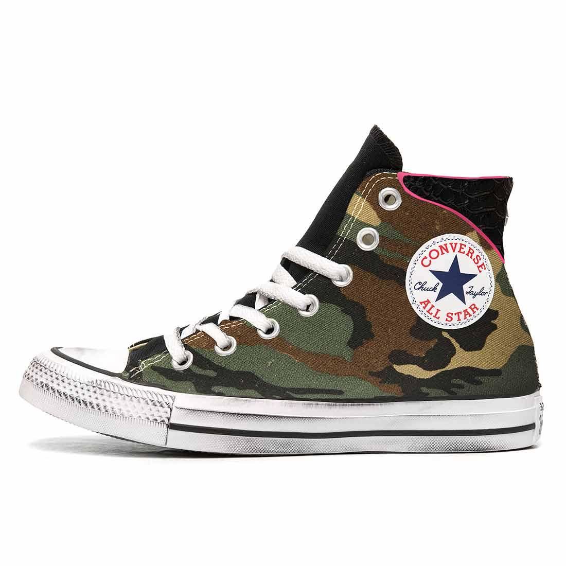 Converse All Star alte Militari Rosa Fluo - immagine 3