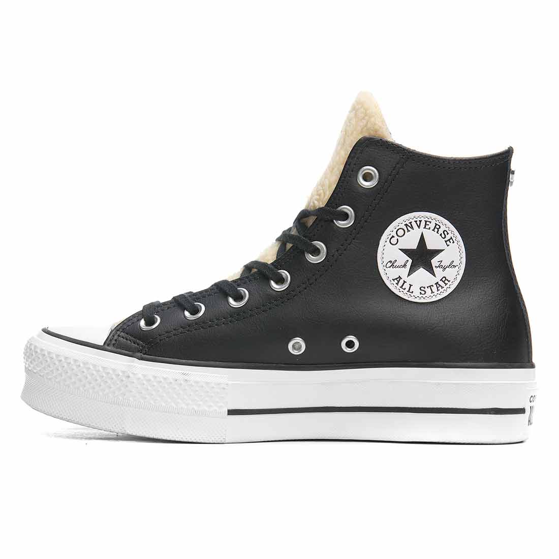 Converse All Star Platform in Pelle con Stella Teddy - immagine 4
