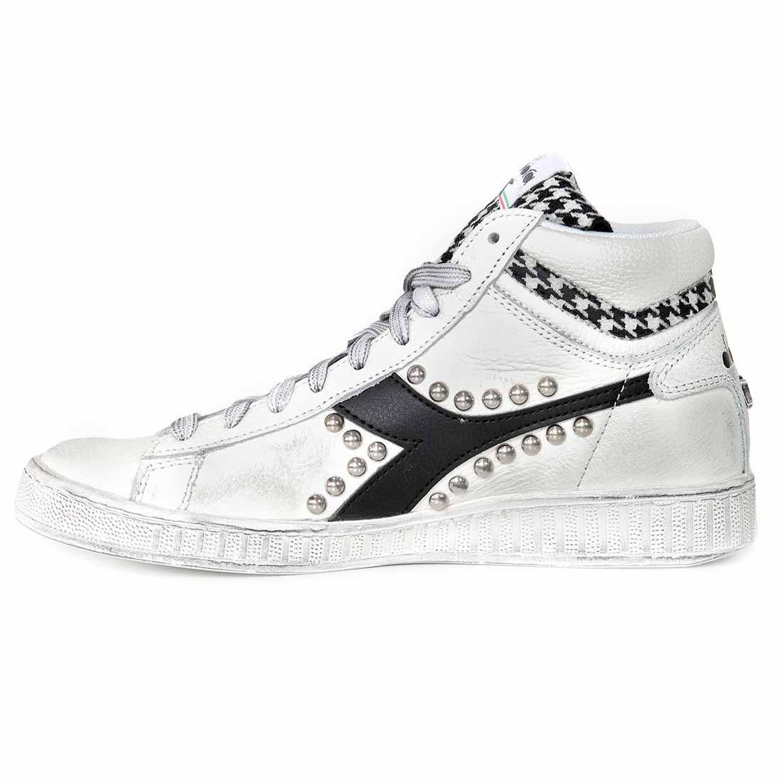 Diadora Game High Pied De Poule con Borchie - Nere - immagine 4