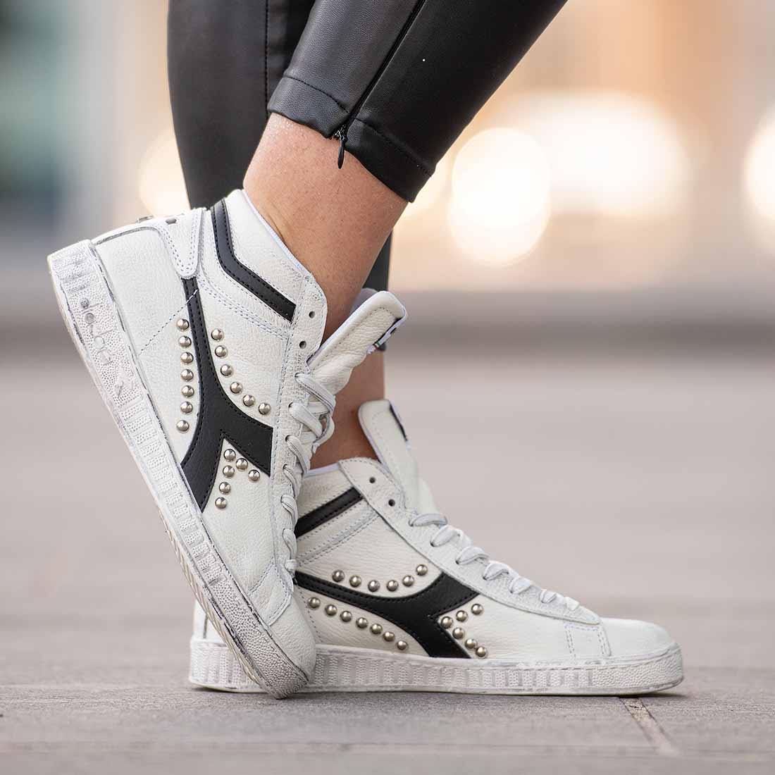 Diadora Game High con Borchie - Nere - Outlet - immagine 3