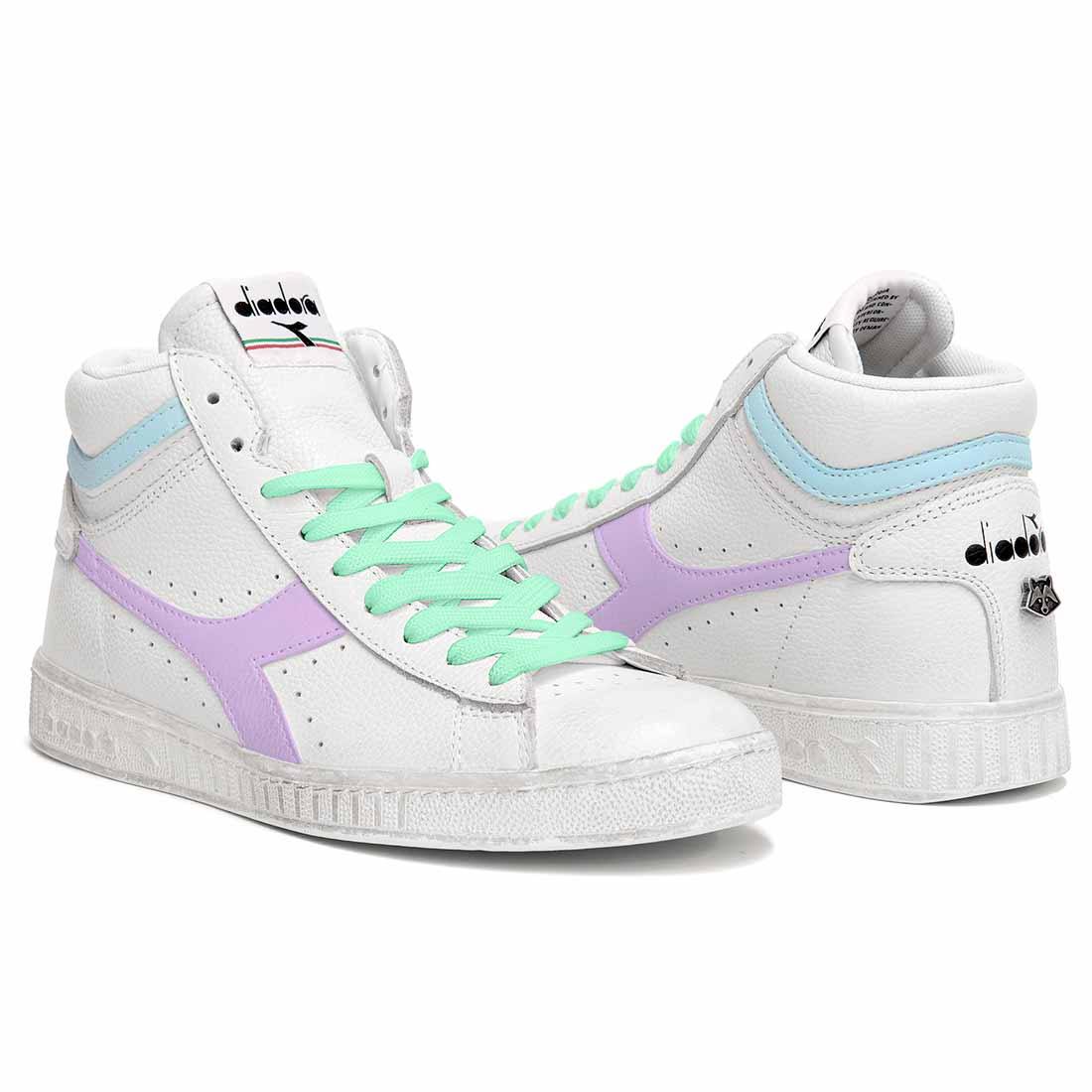 Diadora Game High Viola Pastello e Azzurro Pastello - immagine 5