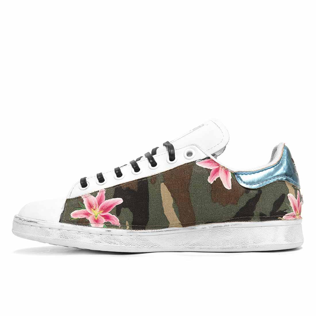 Adidas Stan Smith Camo con Fiori e Stella - immagine 4