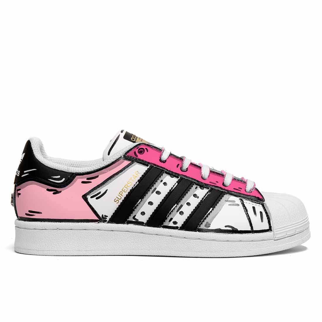 Adidas Superstar Cartoon - Disegnate 2D Rosa Pastello - immagine 2