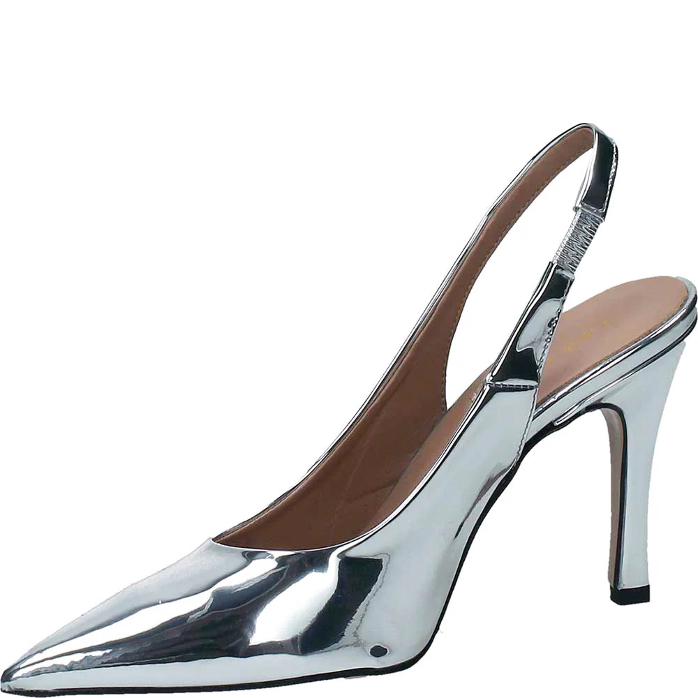 Tacco Claire specchiato argento - immagine 5