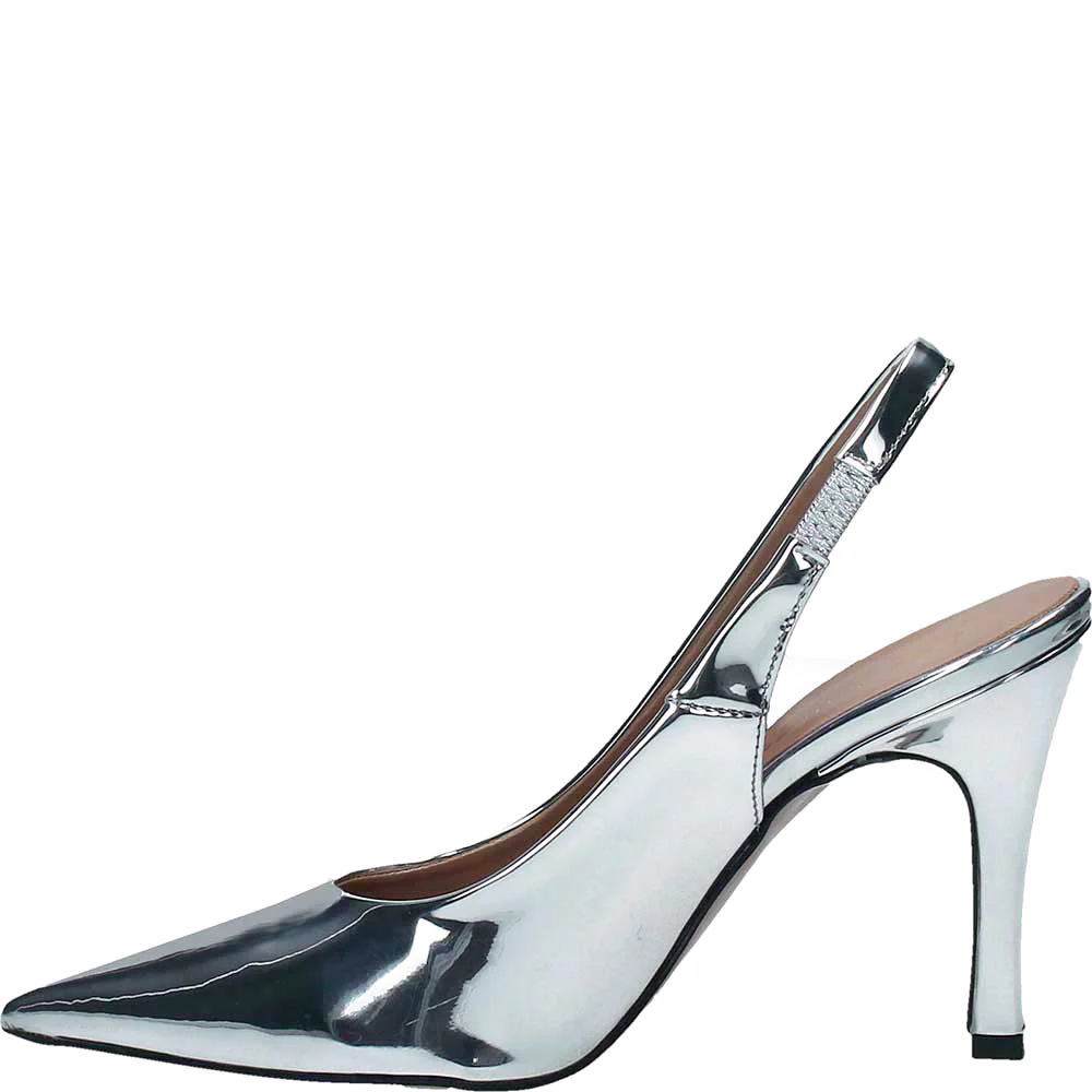 Tacco Claire specchiato argento - immagine 6